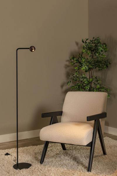 Lucide MONTANA - Floor lamp - LED Dim. - 1x6,3W 2700K - Coffee - Premium